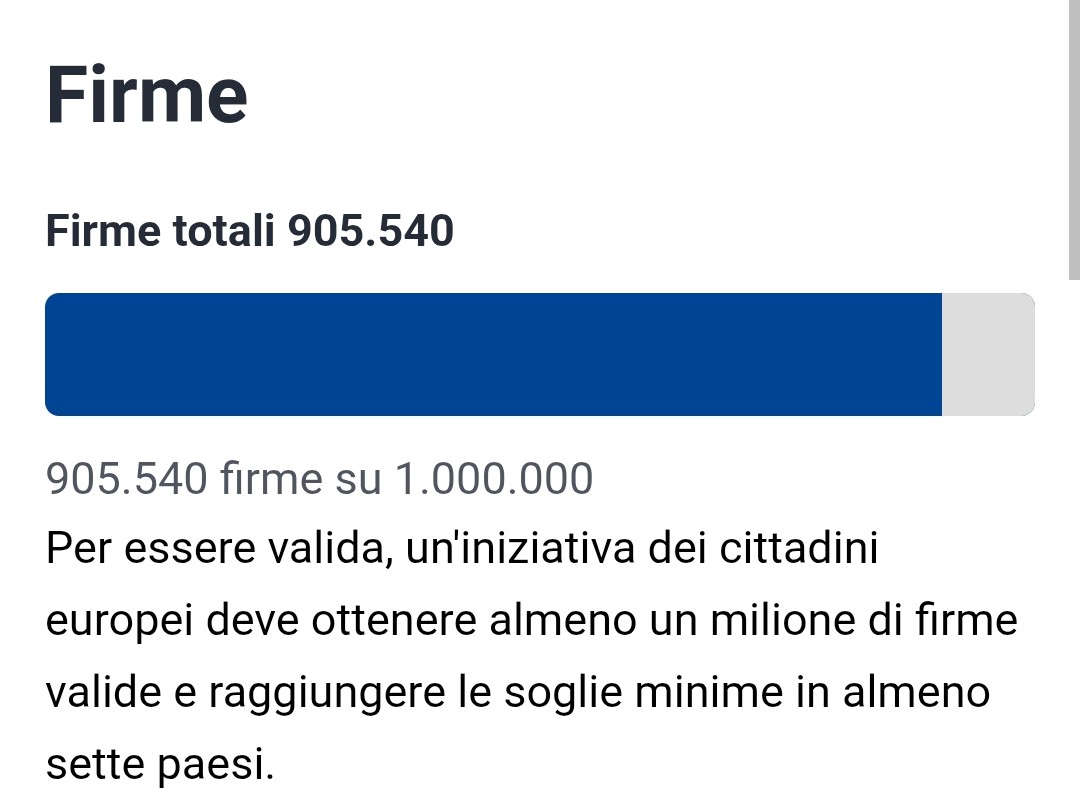 Manca veramente pochissimo!
Per chi ancora non l'avesse fatto 👇
eci.ec.europa.eu/055/public/#/s…