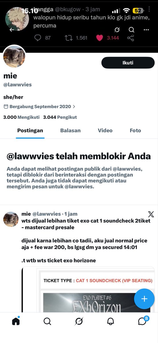 akunsecond5gr0's tweet photo. @najaemanloveee KA HATI HATI JANGAN JASTIP DISINI, AKU BARU KETIPU, DIA GANTI USERNAME JANGAN KAA https://t.co/4y0UtG46Ht