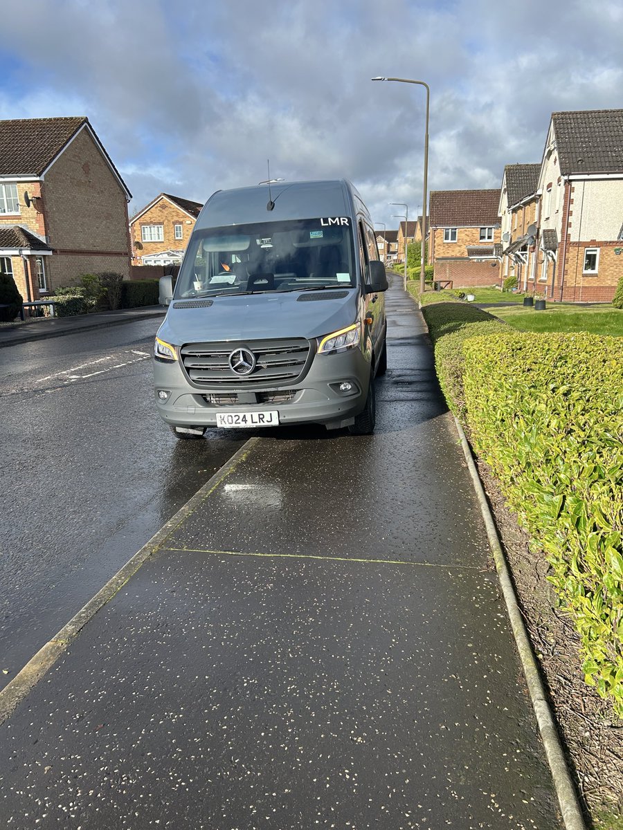 SimonLuxford's tweet photo. Someone at @AmazonUK needs to have words with this driver! Cut right in front of me whilst walking my @guidedogs puppy and blocked most of the pavement. 
#selfish #reckless and downright #dangerous https://t.co/eTY6cga2M4