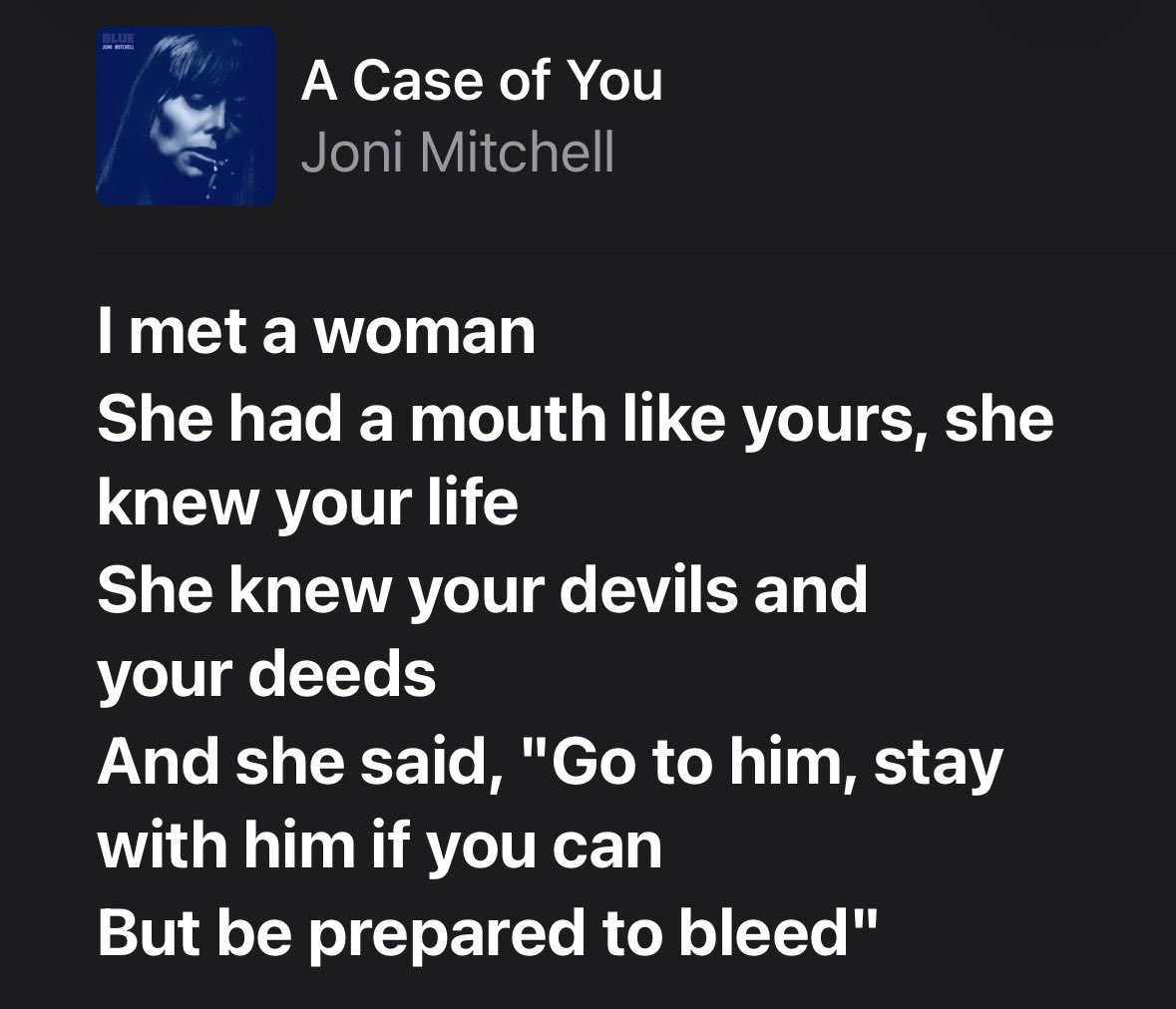 she was kinda on big mama Joni with this