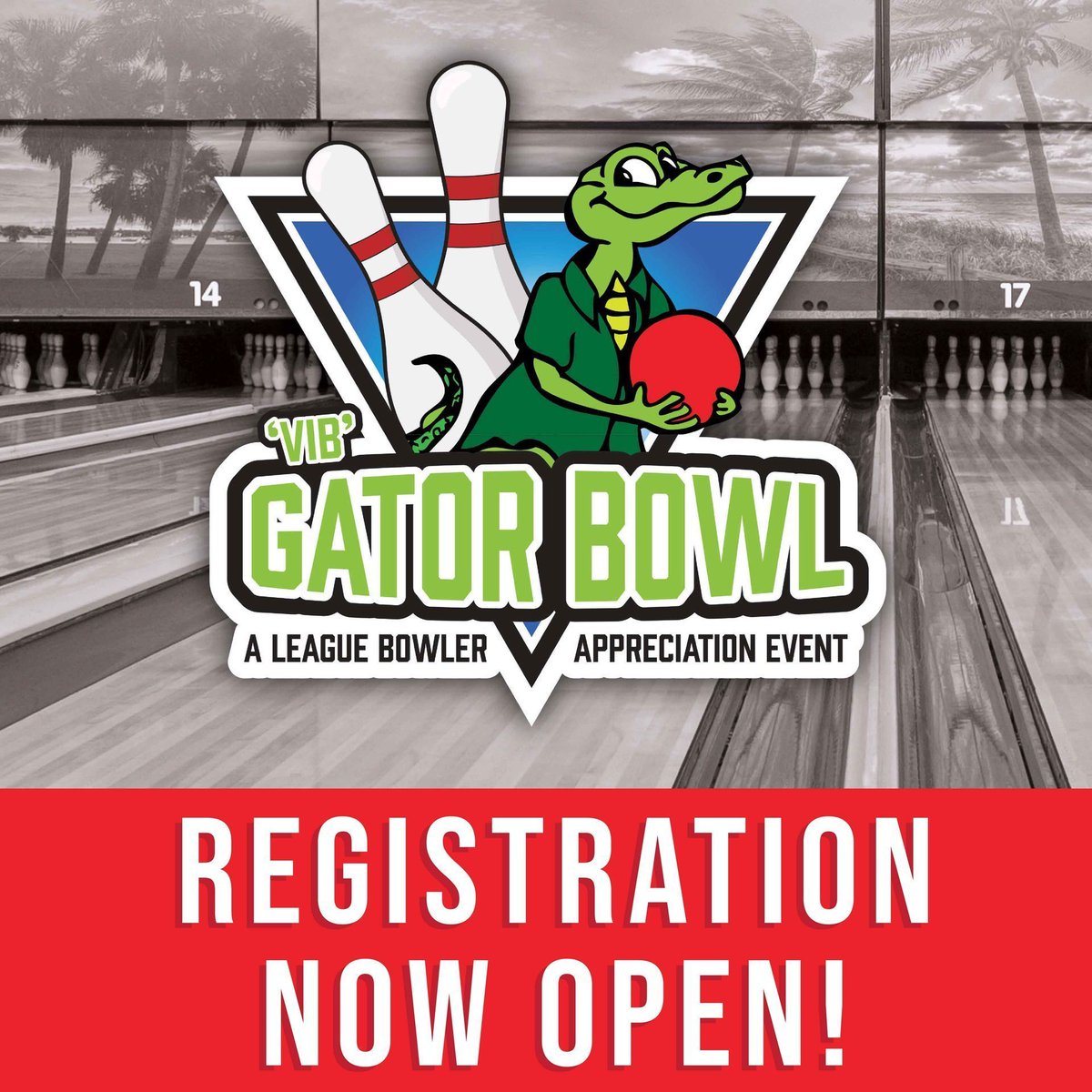 REGISTRATION IS NOW OPEN for "The Gator Bowl" to be held on Sunday, 5/3/26!

Space is limited to the first 120 entries. Must be a current Greenacres Bowl adult league member. Registration will remain open until the event is sold out!!

REGISTRATION LINK👉🏻 buff.ly/3Ky3btM