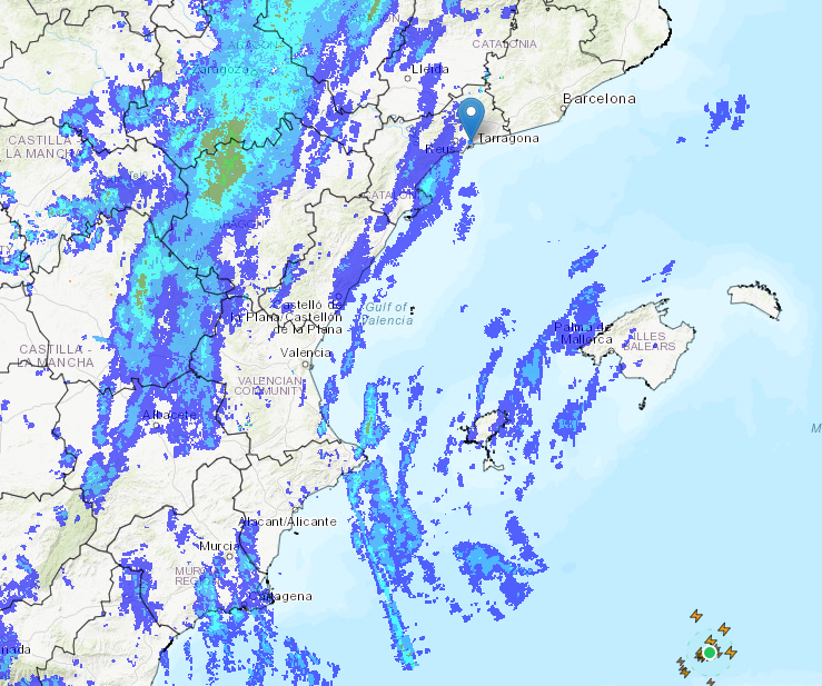 🌧️ Buenos días.

Tenemos lluvias débiles repartidas por gran parte del territorio. En las próximas horas, de cara a la noche, ganarán intensidad, especialmente en el sur de Valencia y Alicante.

En el resto, seguirán siendo débiles, aunque por la tarde podrían volverse más