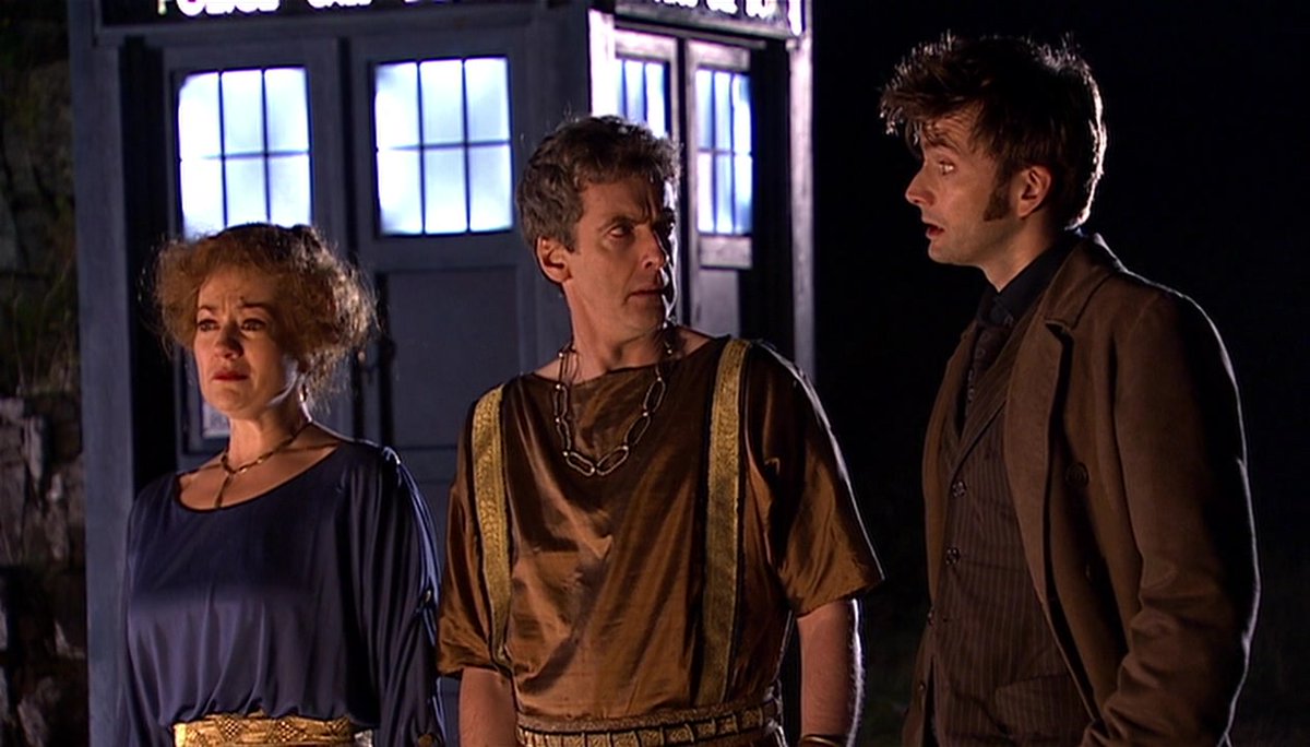 brinatello's tweet photo. #OTD (April 12, 2008): #TheFiresOfPompeii π aired with #DavidTennant as the #TenthDoctor. #PeterCapaldi guest-starred, and being a huge #DoctorWho fan, it was a dream come true. He later became the #TwelfthDoctor while @karengillan was #AmyPond during #MattSmithβs era in 2010. https://t.co/yW0Fp8eb0n