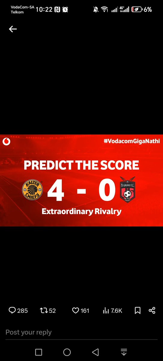 msweeder's tweet photo. @KaizerChiefs @VodaPay @Vodacom https://t.co/8pqFg7bs9O