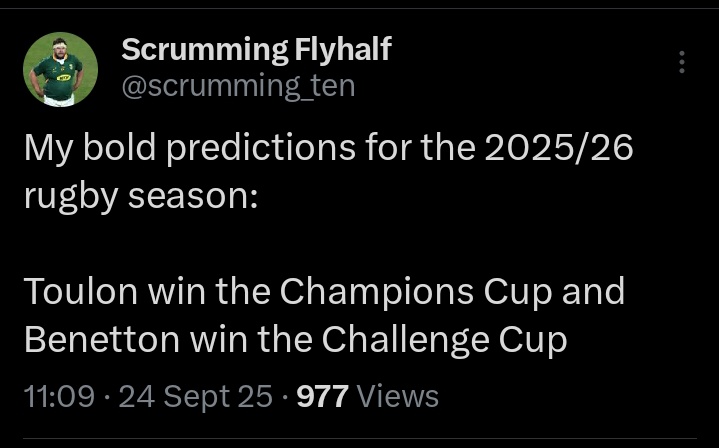 Scrumming Flyhalf tweet media