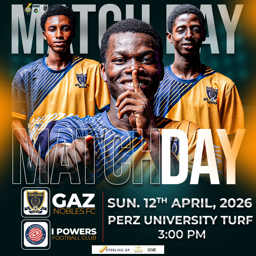 gaz_nobles_fc's tweet image. IT’S MATCHDAY!

🆚 I Powers Football Club
🏟 Perez University Astro Turf
⌚ 3:00 PM

New day, new challenge. Intent clear, energy right. Time to make it count.

#GAZNoblesFC #HomeOfDreams #Excellence
