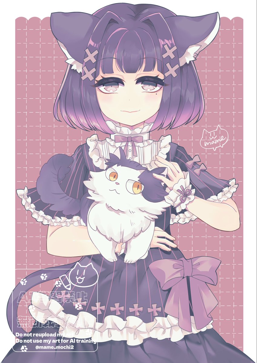 れみむら14に持っていくオリジナルちゃんのシールイラストです✨