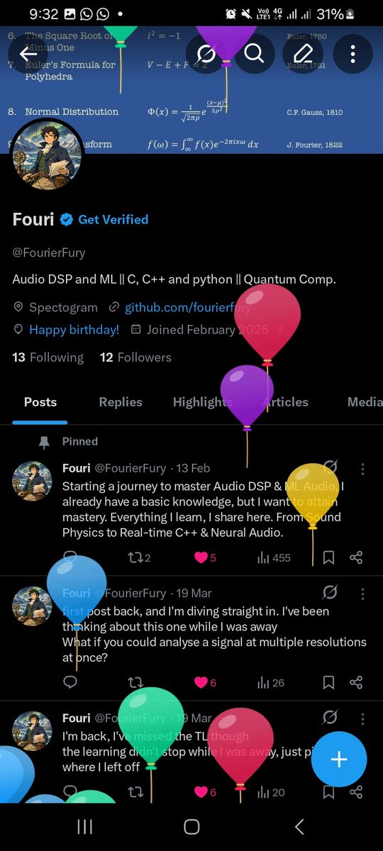 FourierFury's tweet photo. Happy birthday to me 🎊 https://t.co/uSRcMZIPTh
