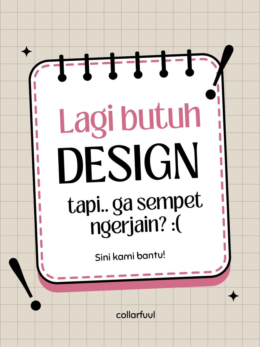 collarfuul's tweet photo. lagi butuh design tapi ga sempet ngerjain? 🥲

sini kami bantuuu~ di sini bisa: 
— poster, brosur, flyer
— ui/ux figma
— infografis &amp; social media
— dll

fast resp, bisa revisi, budget mahasiswa friendly🙌 https://t.co/biGIWDai7U