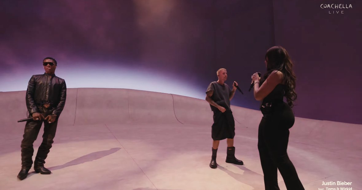 hypetribeng's tweet image. 🚨Wizkid, Tems &amp;amp; Justin Bieber live at the 2026 #Coachella