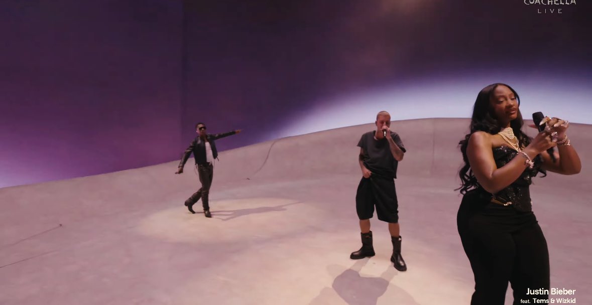 hypetribeng's tweet image. 🚨Wizkid, Tems &amp;amp; Justin Bieber live at the 2026 #Coachella