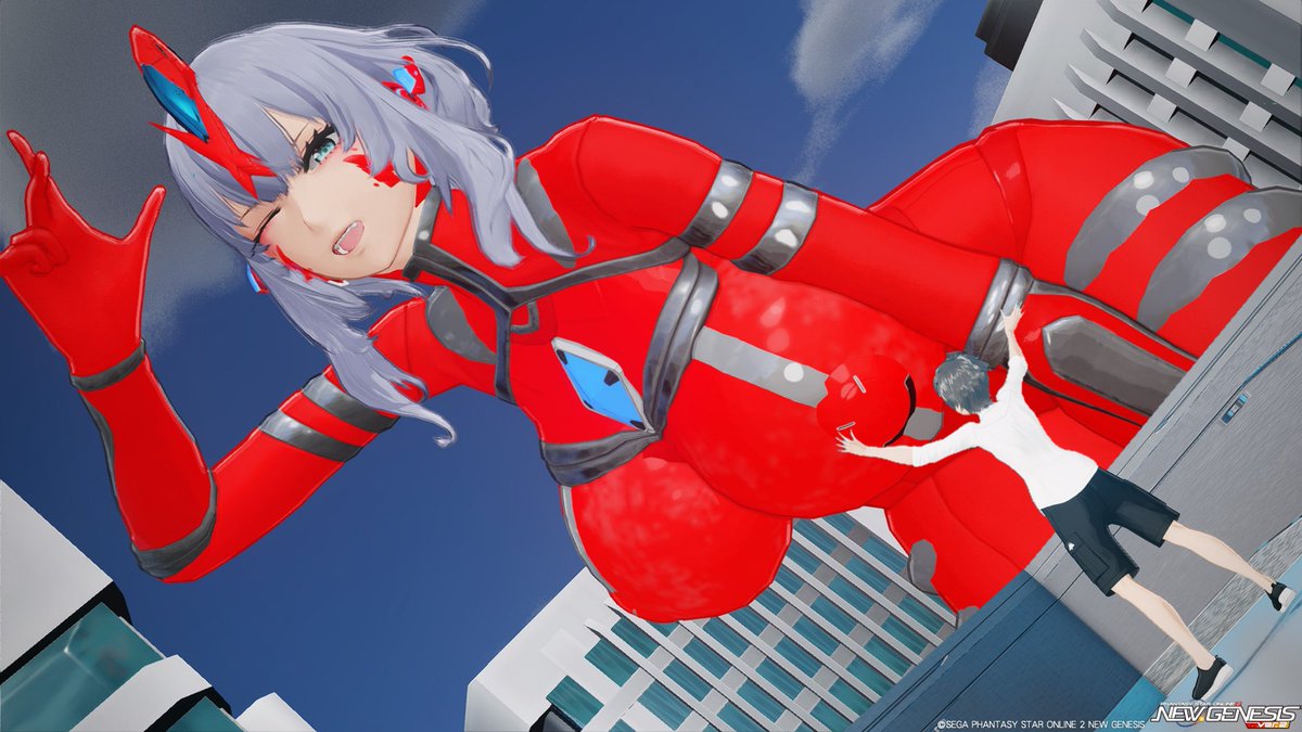 #PSO2NGS #PSO2NGS_SS
#巨大ヒロイン
ウルトラマン風コーデ(∩´∀｀)∩