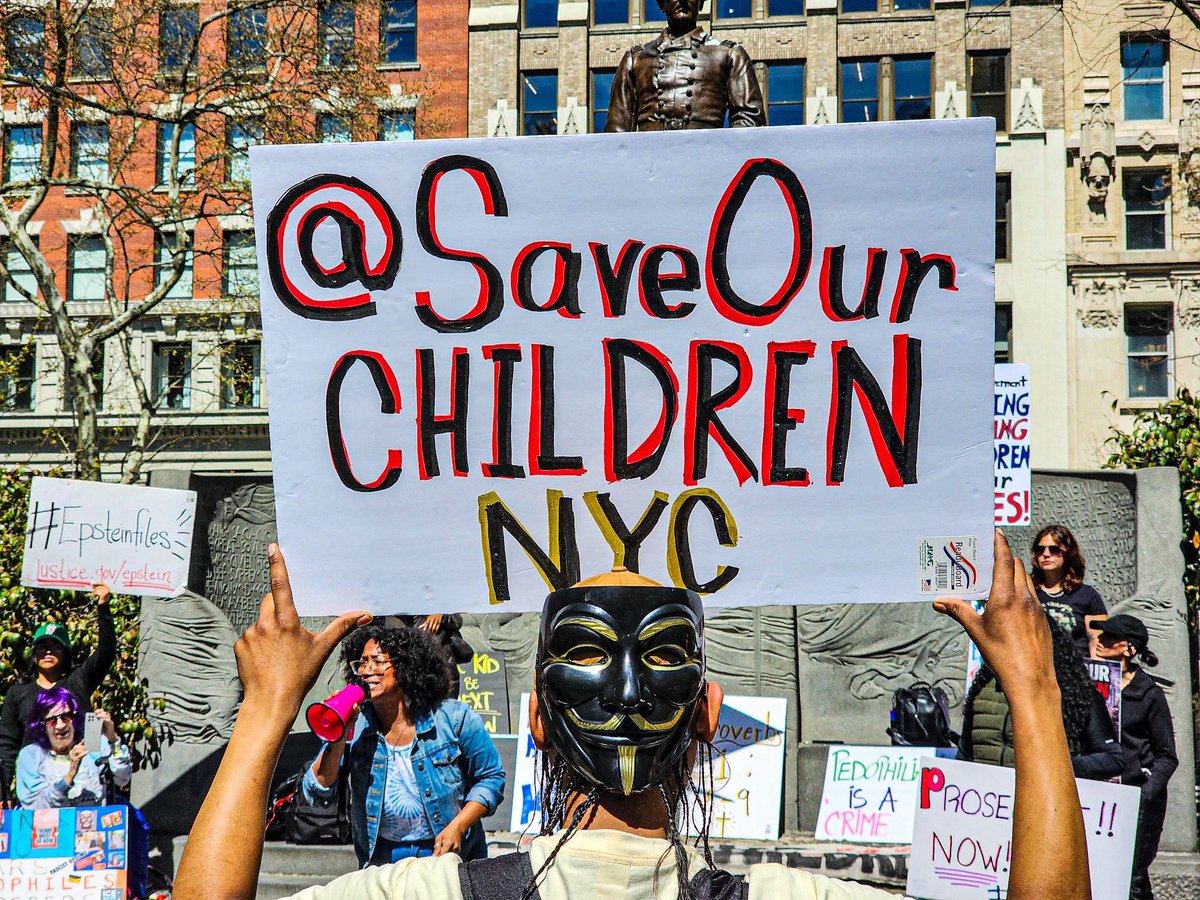 theMEATofit's tweet photo. Photos from Save Our Children NYC (April 11, 2026)

#saveourchildren #rally #protest #NYC #epsteinfiles https://t.co/0JoFNjyjCA