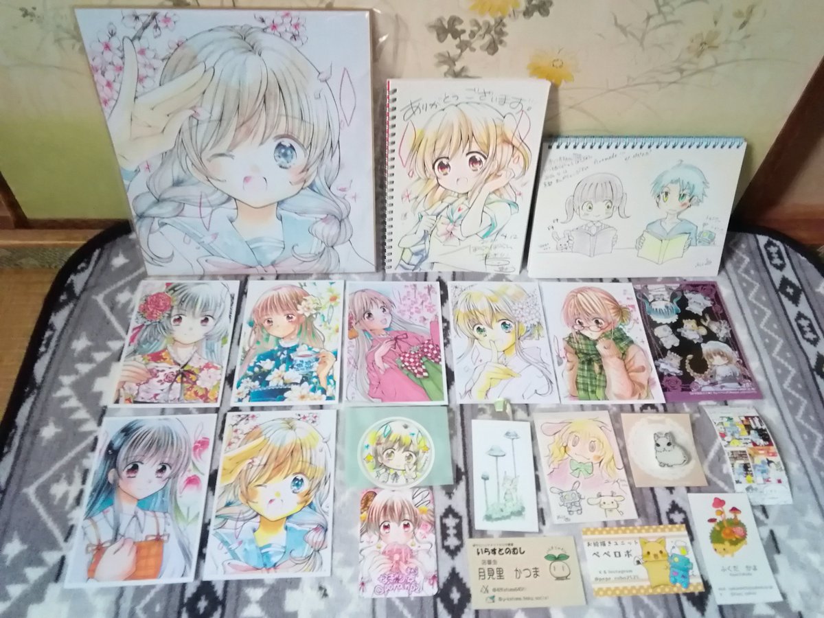 maruwo_usagi's tweet photo. Artmade(アートメイド)🎨京都国際マンガミュージアム📘
とっても楽しかったです😳居心地よくて結構ずっと居ました😁🍀
戦利品～✨嬉しい😍スケブもありがとうございます(*>∀<*)ﾉ💕

#アートメイド　#Artmade　@pepe_robo2525 https://t.co/QbyPlrueL3