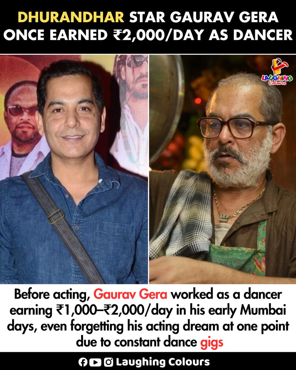 LaughingColours's tweet image. From dancer to actor 🎭

#GauravGera #Struggle #Bollywood #Success