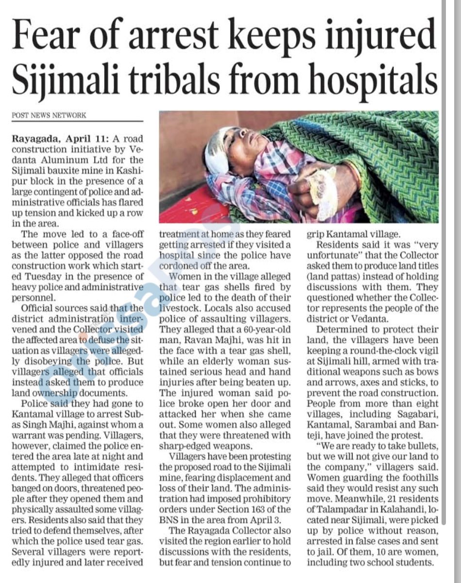 Do tribal lives, their land, forests, water and dignity mean nothing in the face of corporate profits? How long will development continue to come at the cost of indigenous existence? This is not progress, it is injustice.