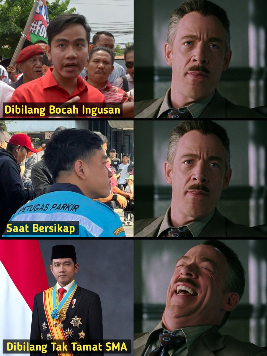 KerjaHasil_id's tweet photo. Transformasi Gibran menjadi contoh inspiratif bagaimana generasi muda dapat berkontribusi secara signifikan dalam pembangunan bangsa dan negara. #pemimpinmuda #wapres
Disebut bocah ingusan β
Menolak sebagai petugas partai β
Menjadi Wakil Presiden β
Dituduh tak tamat SMA β
https://t.co/JVhz7ArvSe