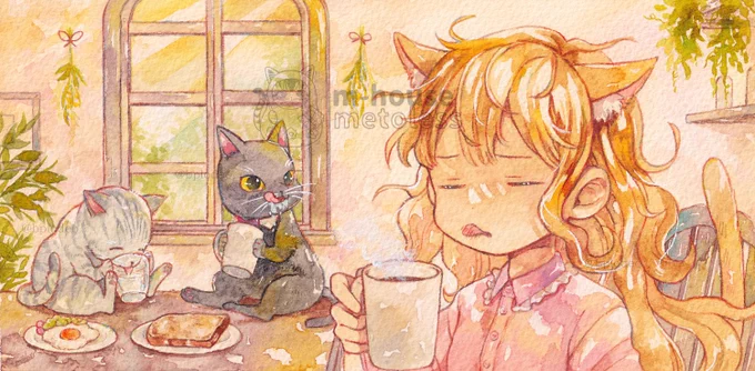 水彩で女の子イラストを描ています。 プロフィールにも他の絵を固定しておくので、でどうぞ見てやってください。 #凍結祭りでフォロワー減ったから自己紹介して逆に増やす