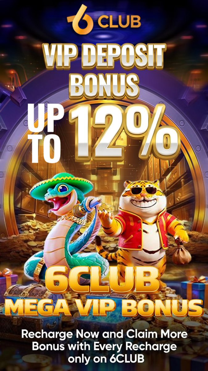 6Club_'s tweet photo. ✨ VIP Bonus at 6 Club
Get up to 12% deposit bonus on your next recharge, plus added VIP perks and rewards.
Learn more: https://t.co/GspB8mJDRn https://t.co/8JLYhgjcsz