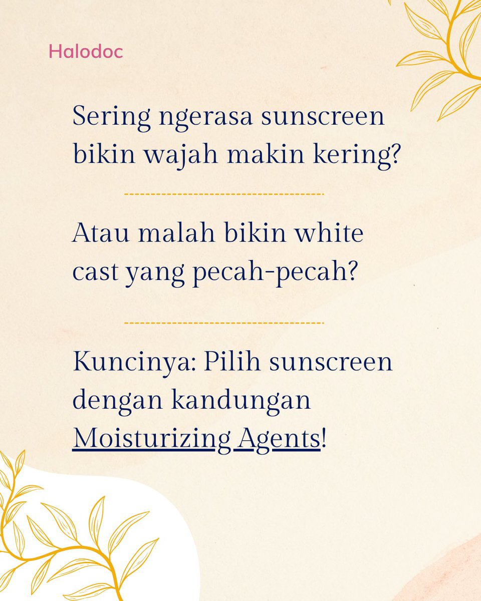 chanmooii's tweet image. Jangan biarkan kulitmu haus di bawah matahari! ☀️ Kulit kering butuh perlindungan ekstra plus hidrasi. Cek rekomendasi sunscreen dari Halodoc ini biar wajah tetep kenyal seharian! #SunscreenKulitKering #SkincareTips #HalodocRecommends #GlowUpTips
