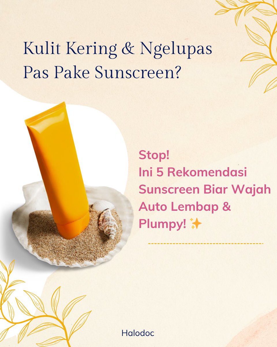 chanmooii's tweet image. Jangan biarkan kulitmu haus di bawah matahari! ☀️ Kulit kering butuh perlindungan ekstra plus hidrasi. Cek rekomendasi sunscreen dari Halodoc ini biar wajah tetep kenyal seharian! #SunscreenKulitKering #SkincareTips #HalodocRecommends #GlowUpTips