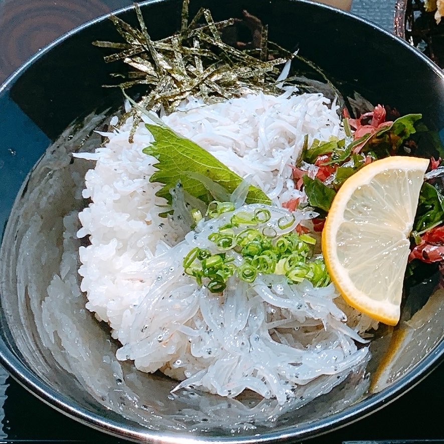 daisyy0x's tweet photo. 昨日は🐹の誕生日デートして来た✨ 解禁になった生しらすを食べに遠くまでドライブ🚙 生しらすと漬け生しらすと釜揚げの3種類とかき揚げと佃煮でしらす三昧🐟😋 桜も満開から散り始めくらいで風で花びらが散ってとても綺麗だった🌸🌸🌸 他にも美味しいもの色々食べて、夜は焼肉をお腹一杯食べました☺️ https://t.co/iwDefaGwmu