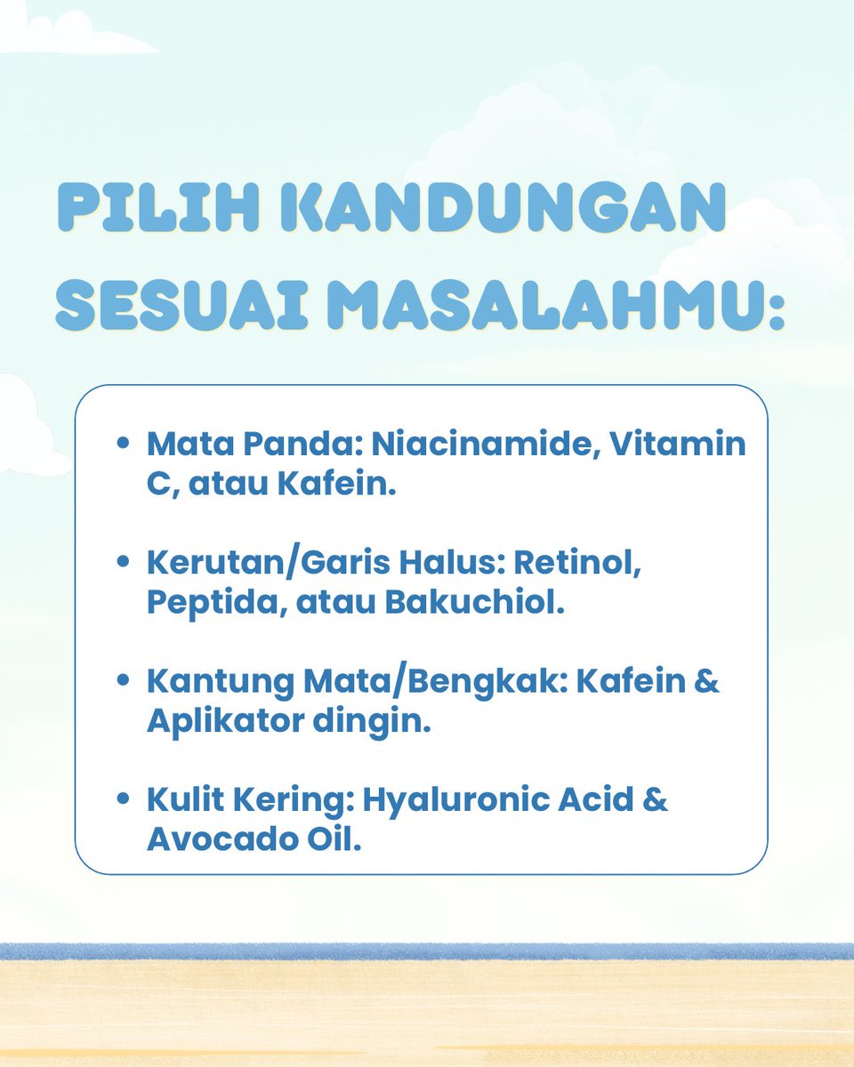 chanmooii's tweet image. Gak mau kan umur 20-an tapi mata udah kelihatan 30-an? 👀 Cek rekomendasi eye cream terbaik dari Halodoc ini! Kamu sudah coba yang mana? Comment di bawah ya! 👇 #EyeCream #MataPanda #SkincareTips #Halodoc #AntiAging