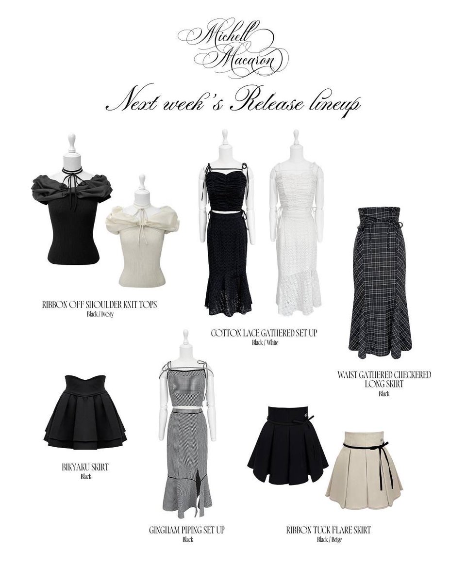 ❤︎ミシェルマカロン❤︎本日限定 𝐧𝐞𝐱𝐭 𝐰𝐞𝐞𝐤 𝐫𝐞𝐥𝐞𝐚𝐬𝐞 𝐥𝐢𝐧𝐞𝐮𝐩 ᝰ✍🏻🤍 来週も