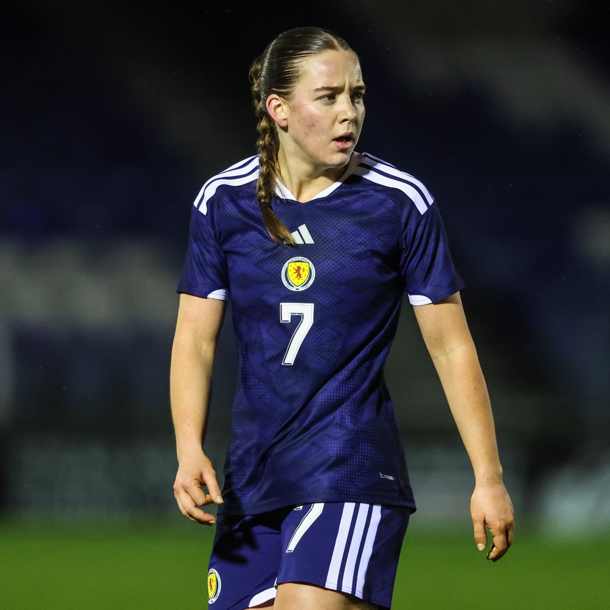 ScotlandNT's tweet photo. #SCOW23s | Rosie Livingstone previews today's match against France, as our Women's Under-23s prepare to close out their inaugural European campaign ⤵️

#YoungTeam