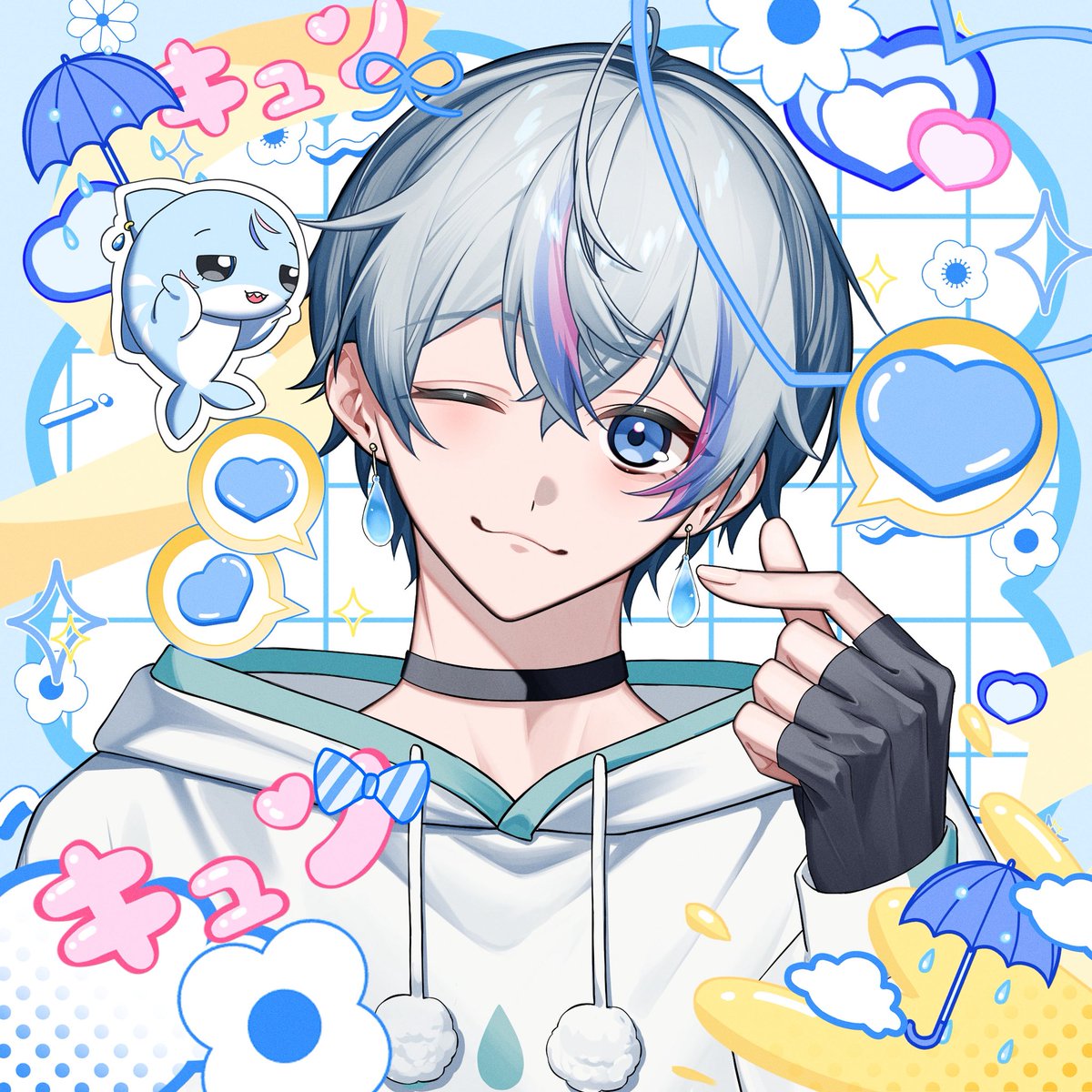 🫰️🩵🦈 #こさめの絵 #シクスフォト