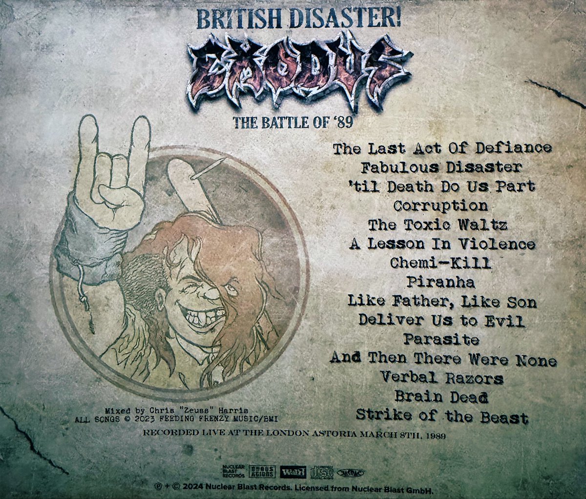 8ita1RYfuX39283's tweet image. こんばんは😃

EXODUS✨
『BRITISH DISASTER: The Battle Of '89』
を聴いてます😊

最高に速くて熱いライブアルバム🔥

素敵な夜をお過ごしください🐰