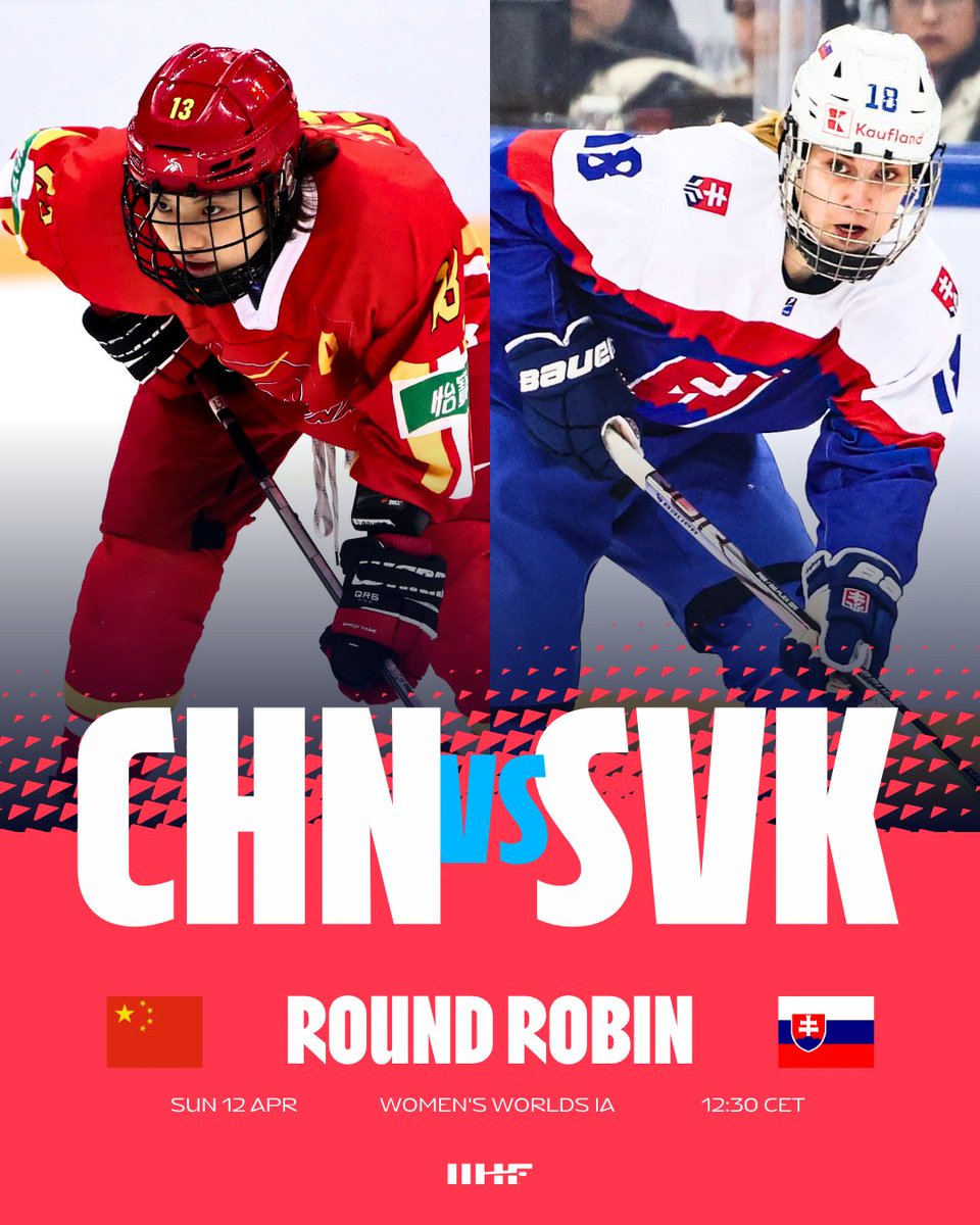 IIHFHockey's tweet image. The first game of the 2026 #WomensWorlds 1A! 🇨🇳⚔️🇸🇰 #IIHF