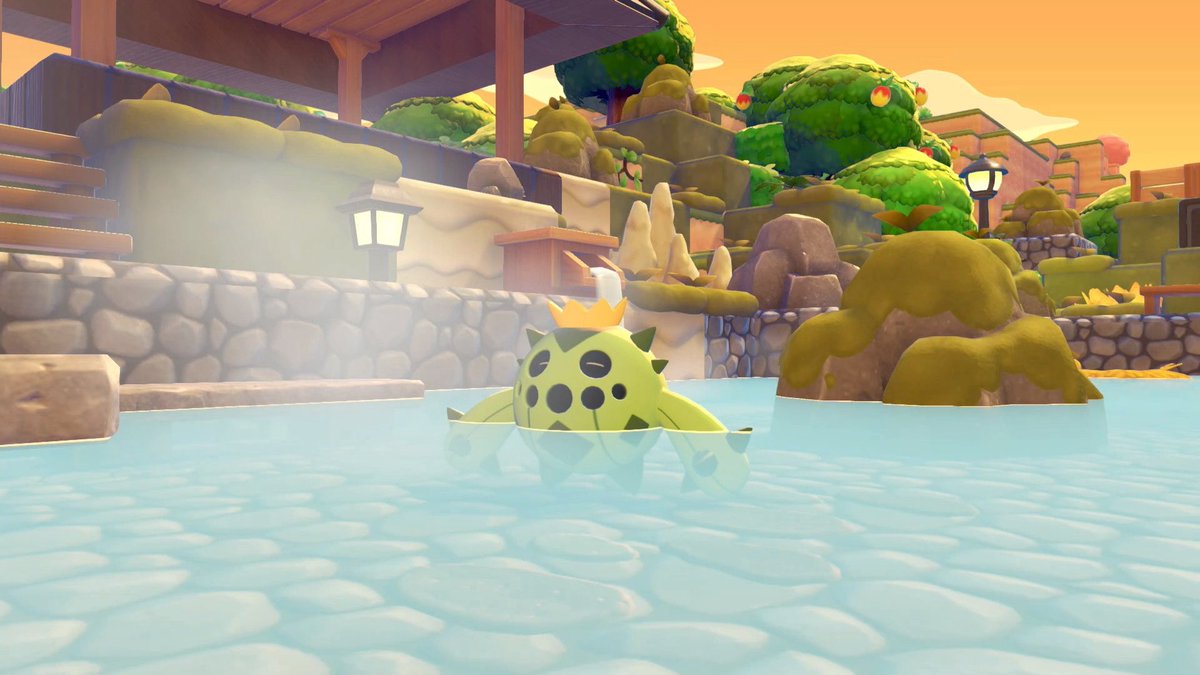 露天風呂できた～～♨️ 小さいポケモンが溺れるから最終的に大きい湯船は湯量を減らした。気持ち良さそうで何より。自宅から離れてるので道を整備し ...