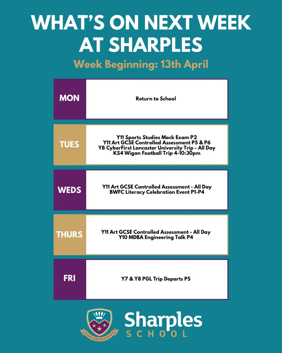 Sharples School tweet media