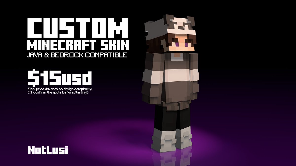 notlusi_'s tweet photo. COMMS OPENπ 20%OFF OPENING SALE
Β‘Por fin abrΓ mi @_VGen_ ! DiseΓ±os personalizados para streamers, servidores y comunidades. Aprovecha el 20% de descuento por lanzamiento.
π Revisa mi portafolio aquΓ!: https://t.co/97pbg0zTk6
#VGen #MinecraftDesign #Minecraft #CommissionsOpen https://t.co/IjtF4zPkcw