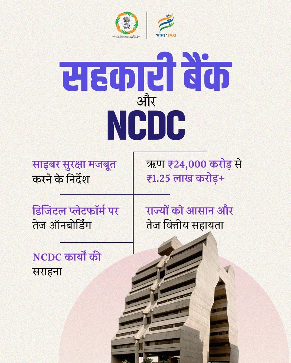माननीय प्रधानमंत्री श्री <a href="/narendramodi/">Narendra Modi</a> के मार्गदर्शन में, केंद्रीय गृह एवं सहकारिता मंत्री श्री <a href="/AmitShah/">Amit Shah</a> के नेतृत्व में तथा सहकारिता मंत्रालय के सचिव डॉ. आशीष कुमार भूटानी की अध्यक्षता में, वाराणसी, उत्तर प्रदेश में दो दिवसीय ‘राष्ट्रीय समीक्षा कार्यशाला’ सफलतापूर्वक संपन्न हुआ।