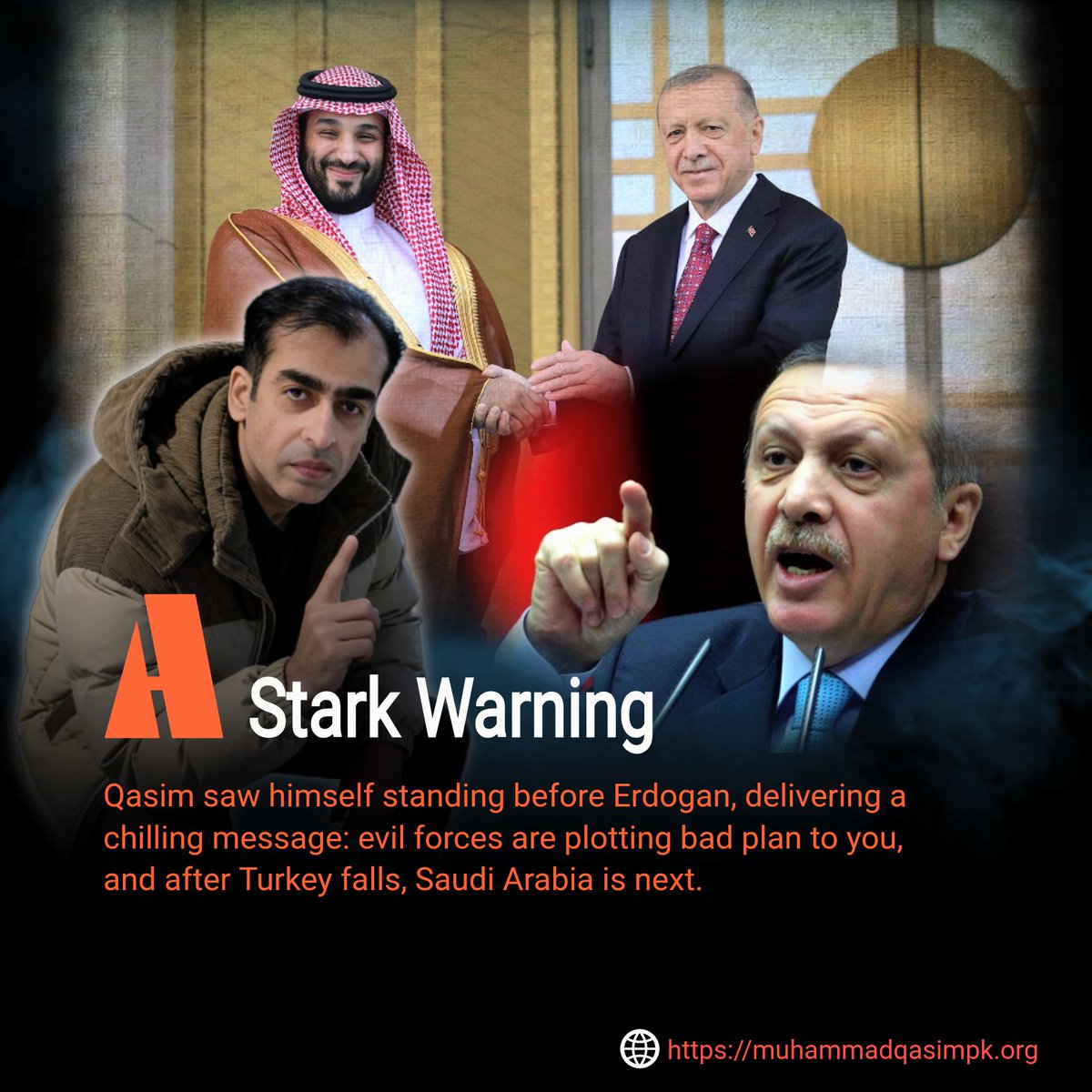 In Muhammad Qasim’s 2017 dream, regional conflicts triggered by Israel’s expansion grow into World War 3. Turkey and Saudi Arabia are heavily affected, while Pakistan faces setbacks but later rises strong and changes global power. Muhammad Qasim