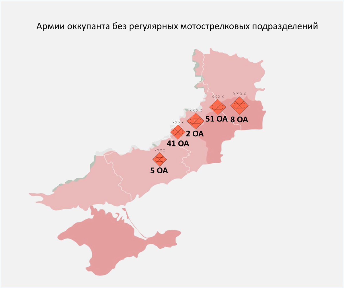 Kartinamaslom5's tweet image. #RussianUkraineWar #UkraineWar⚡️Фактически в войсках оккупанта появились целые армии , где из «регуляров» остались только офицеры. Это все армии ЦВО 41-я и 2-я , а так же 8-я и 51-я армии ЮВО. Даже танковые полки в этих армиях уже стали «пешими». Целая танковая дивизия 90-я