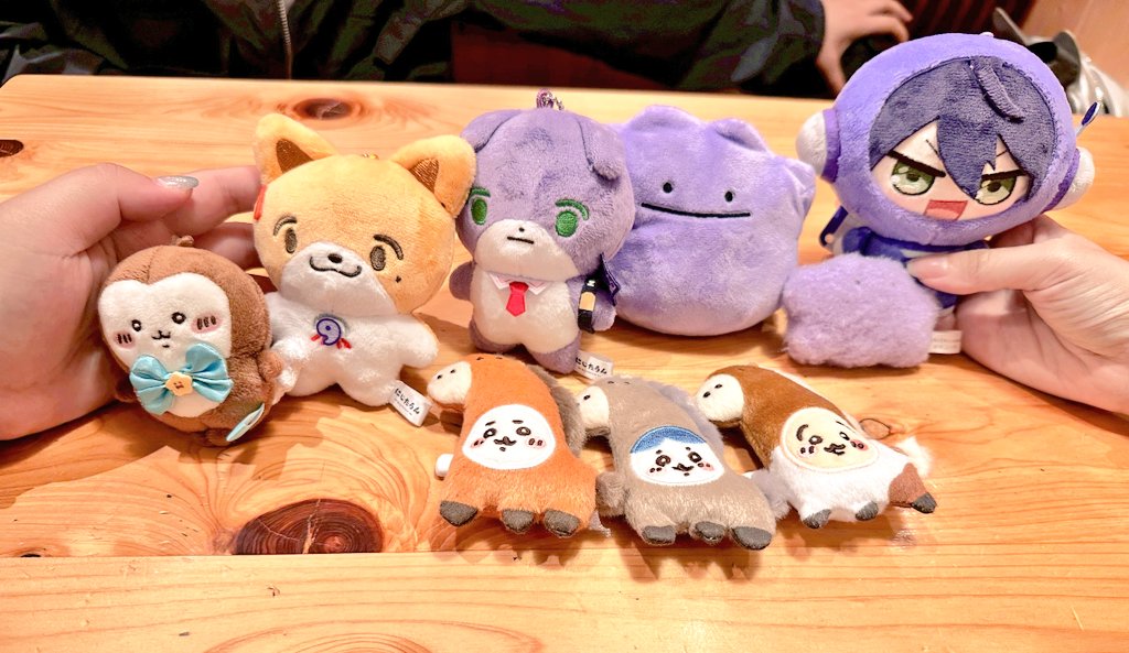 親友ちゃんズが撮ってくれた💓
みんなのぬい達🙌
（刀也さんのぬいは親友Tちゃんの🪐）