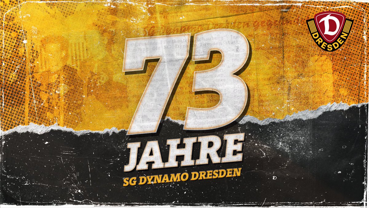 DynamoDresden's tweet photo. Die SGD wird 73! 🎊 Auch wenn uns aufgrund der Aufarbeitungen rund um das letzte Heimspiel nicht so wirklich zum Feiern zumute ist, konnten wir mit dem gestrigen Dreier ein großes Lächeln mit in die Geburtstagswoche nehmen! Heute stoßen wir an auf Schwarz &amp; Gelb! 🥂 #sgd1953 https://t.co/hovVWT38GR
