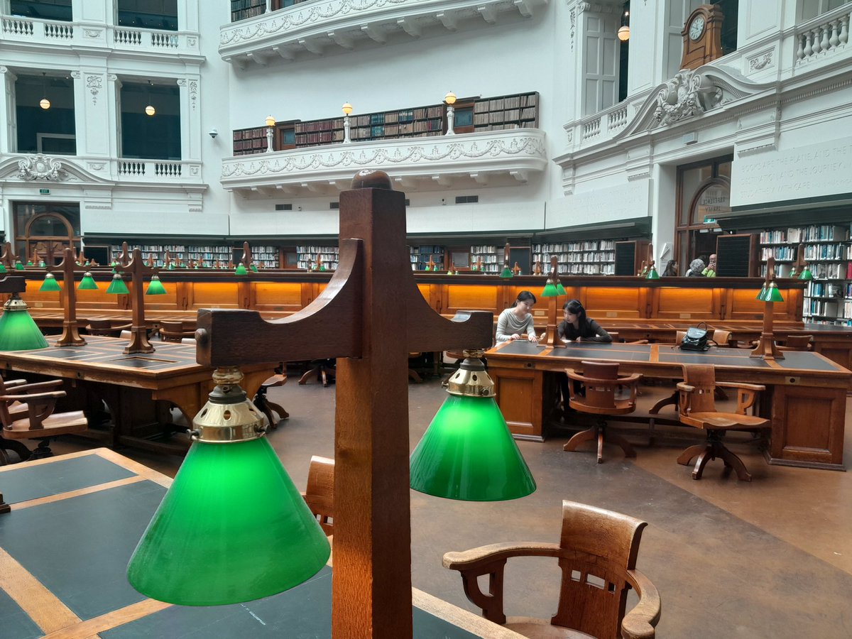 newsatsix1986's tweet image. When Dad and I stepped into this library space in November 2025, we were in absolute awe of how beautiful and huge the place was. We sat at the desks just like Helen did and walked the whole span of the room, making yet another #TheNewsreader dream of mine come true! ❤️📚🌟