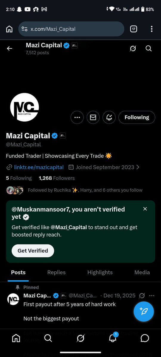 Muskanmansoor7's tweet photo. @Mazi_Capital @the5erstrading Getting funded will change way of my life I'll be independent I'll buy things by myself and I know that's the best feeling ever I have skills hope I'll get this opportunity 🤝 https://t.co/c3Xmtk3lXp