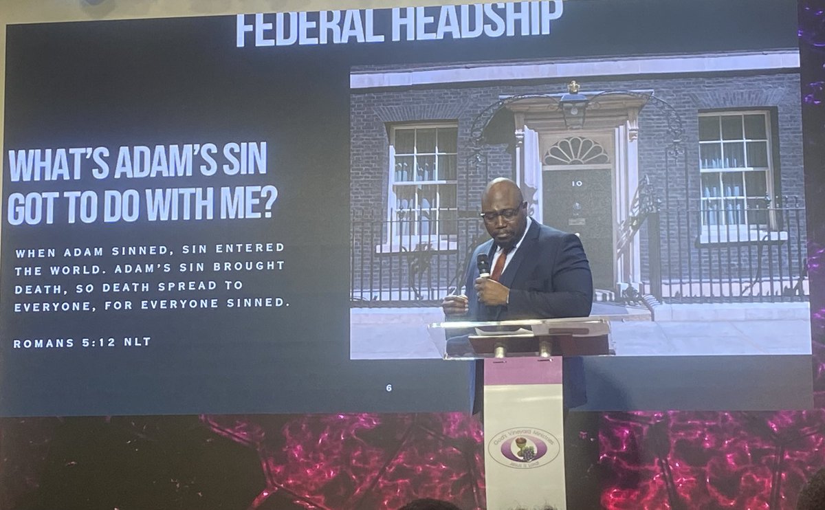 GVCNottingham's tweet photo. Federal Headship - God is not only merciful but He is just and this ensures moral integrity does not collapse despite his capacity to forgive us. #GVCnottingham #gvcnottingham https://t.co/0vp84TCdi3