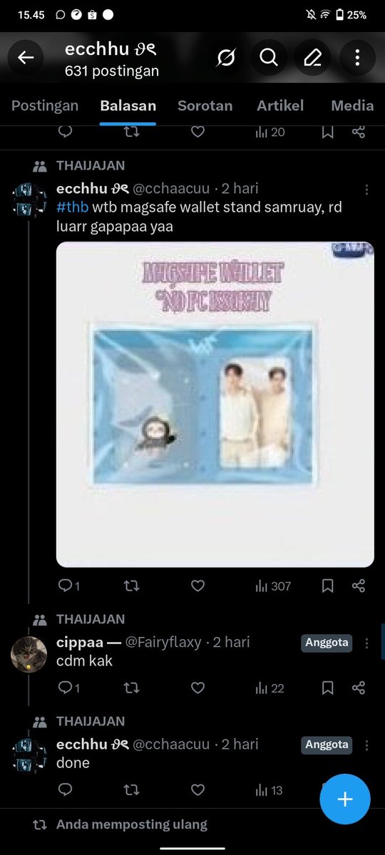 rrecchaa's tweet photo. HELP RT !!

Disclaimer: aku bakal apus ini kalo kamu udah klarif ke aku
-
berawal dari 2 hari yg lalu / 10 april 2026, aku up twt thb magsafe wallet di komun thaijajan. singkat cerita, dia nge rep postingan aku https://t.co/cPGX6AunG4