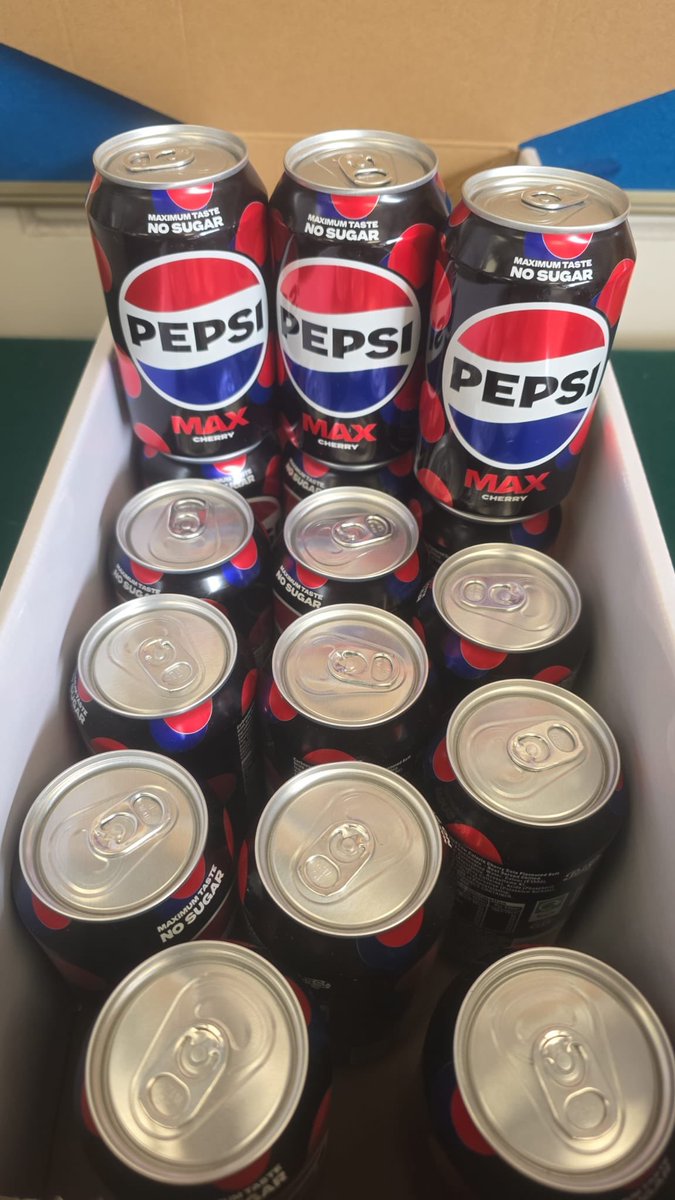 SCScrapstore's tweet photo. 🔥 Drinks Deal – Pepsi Max Cherry 330ml - 22 Cans for Just £4! 🔥
That’s only around 18p per can!

Collection from Swindon Children’s Scrapstore, SN2 8DW.

Opening Times:
Tuesday Friday: 9:30am – 4:30pm
Saturday: 10:00am – 2:00pm

Grab Yourself a Bargain Limited availability. https://t.co/dbFY8t2XXu