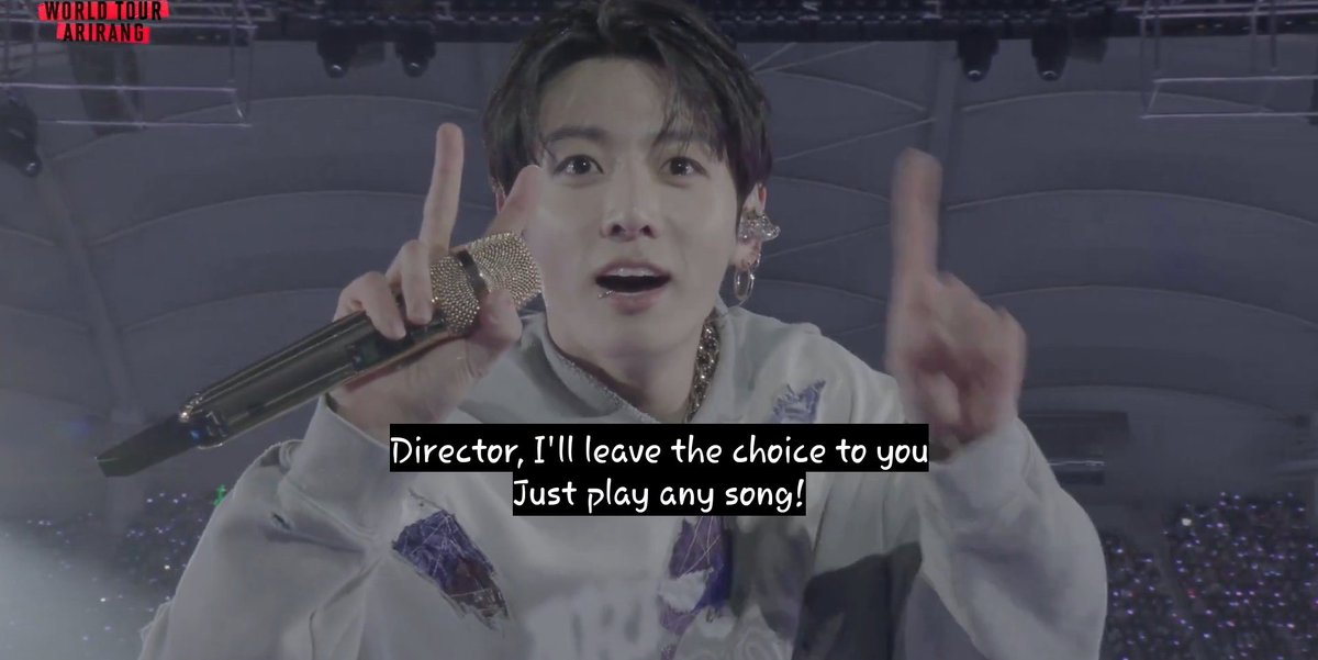 Diya__003's tweet photo. Armys' lets just bribe the director and play "louder than bomb" !!

#Arirang #BTS_ARIRANG #BTS_WORLDTOUR_ARIRANG_LIVEVIEWING #BTS_WORLDTOUR_ARIRANG https://t.co/p2s5KVZHwh