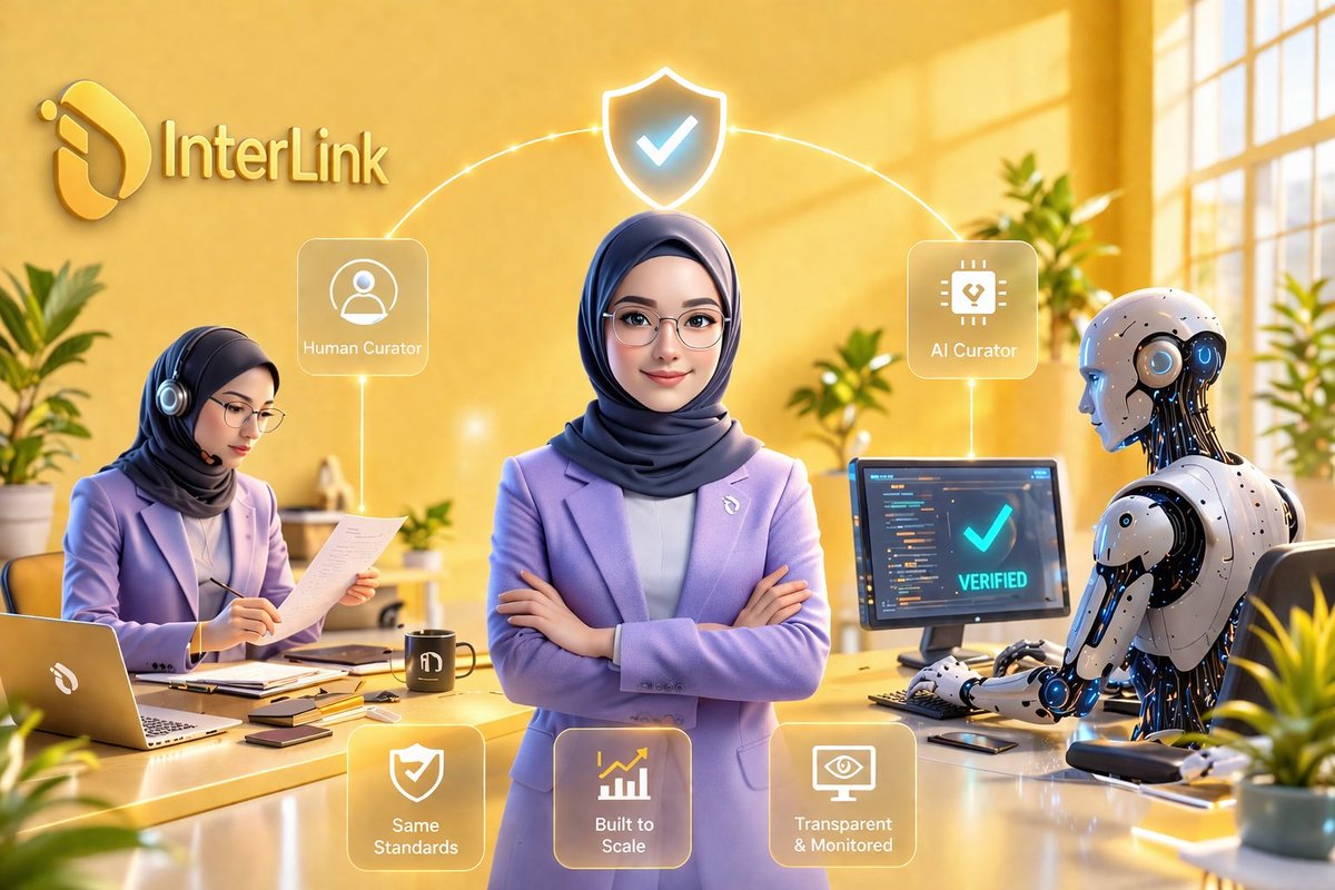 yb_kommerla's tweet photo. Where Human Intelligence meets AI Precision 🤝✨

🔍 Same Standards
📈 Built to Scale
👁️ Transparent &amp; Monitored

Trust. Verify. Scale.
This is the future of digital validation. 🚀

#InterLink #ITLG #ITL #KYC
#AI #Innovation #TrustTech #FutureReady #DigitalIdentity https://t.co/tjM5AgvGv3