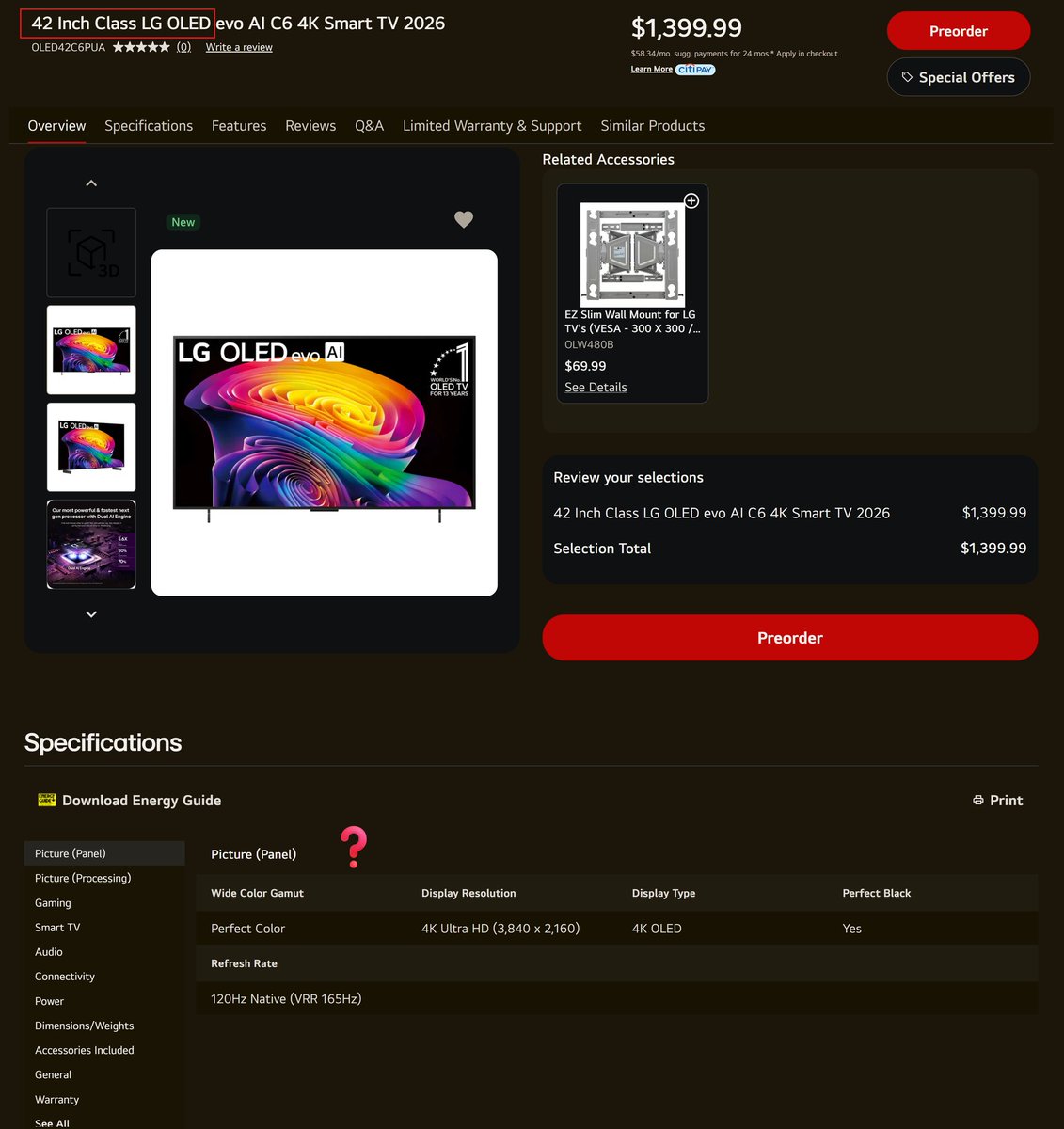 fury_mohammed's tweet image. x.com/i/status/20432…
أيضاً لاحظت شيء مختلف و أنا أتصفح صفحات المنتج
الـC6 48 صار فيه الـBrightness Booster
بعكس الـC6 42 أو C5 48