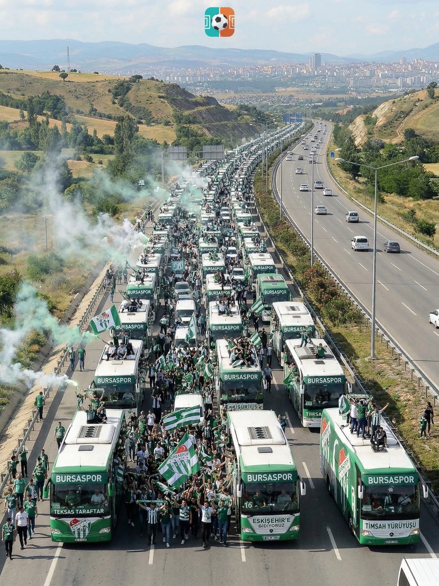 herkesedaircom's tweet photo. Yollar dolu…
Otobüsler dolu…
Yürekler zaten dolu! 💚🤍
Bursaspor taraftarı yola çıktı!
📍 Eskişehir
🎟️ 35.000 kişi
Bugün deplasman yok…
Bugün Bursa her yerde! 🔥

#Bursaspor #Timsah #YeşilBeyaz #DeplasmanDeğilSefer #Eskişehir https://t.co/GEVFeqg0J5