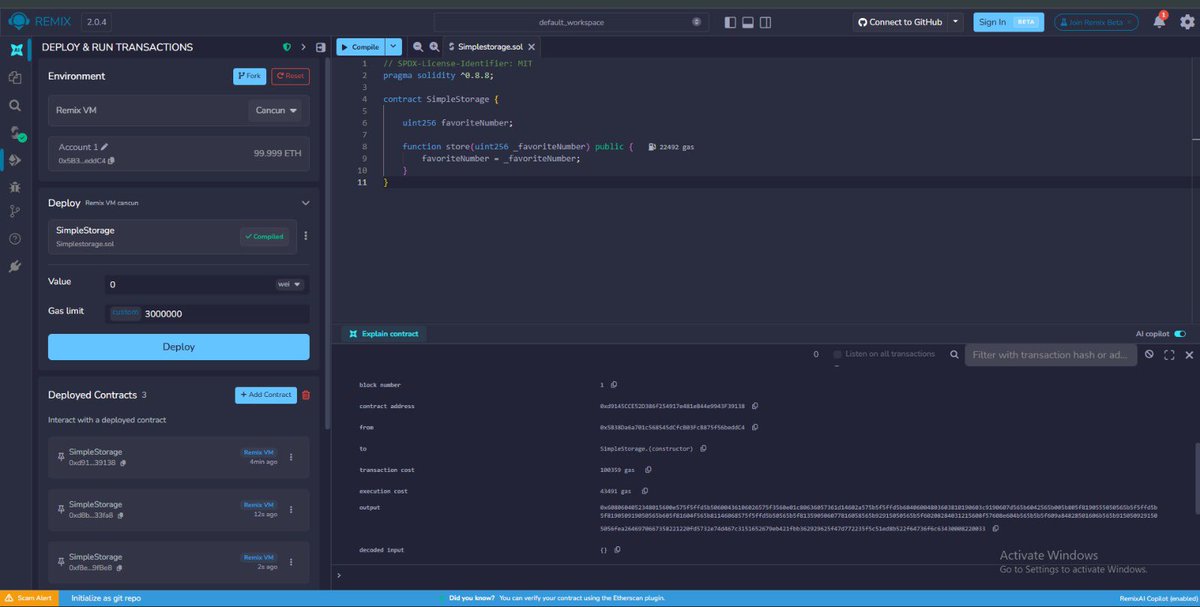 tofuethtt's tweet photo. Day 1 of taking Blockchain seriously 🚀

Just deployed my first smart contract using Solidity.

Learning how data works on-chain.

Building in public.

#Web3 #Solidity https://t.co/ACbLtwoKVZ